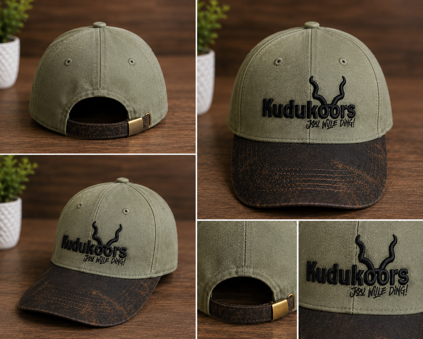 Brown & Green Cap